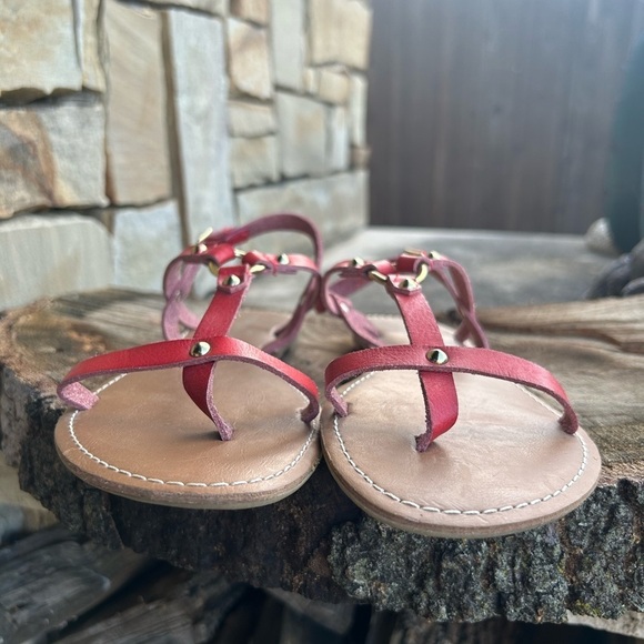 Montego Bay Club orange red Sandals with Minimalist Design Sz-7.5. E - Picture 6 of 9